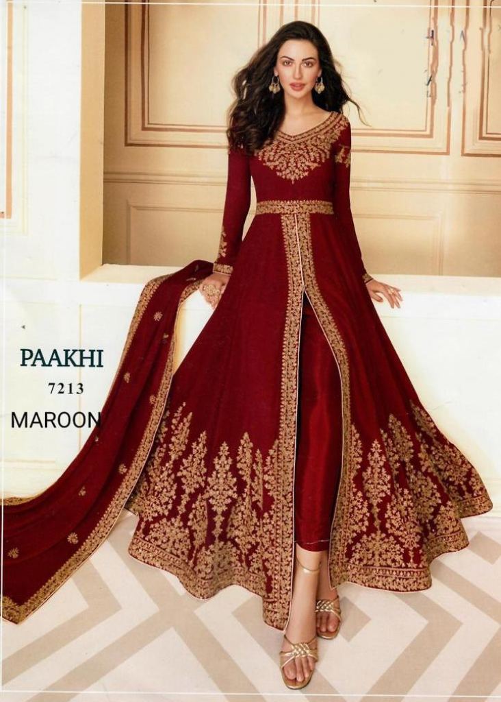 Kalmkari Designer Wine Color Stylish Anarkali Gown – TheDesignerSaree