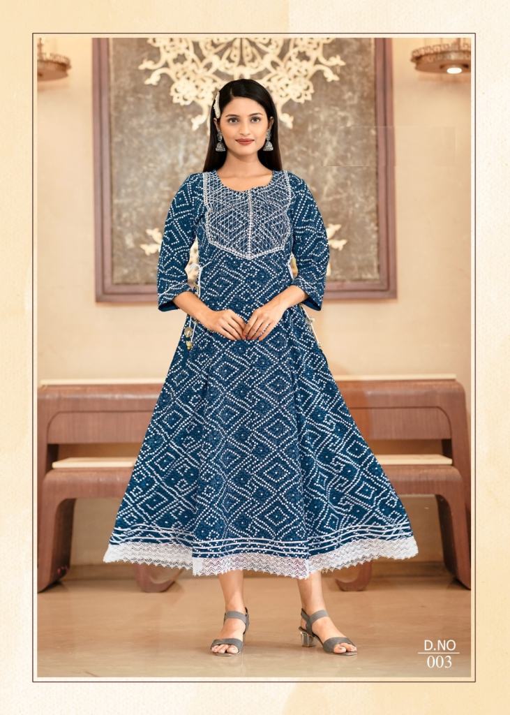 Aradhana Bandhani Vol-1 Wholesale Heavy Cotton Kurtis Catalog -  textiledeal.in