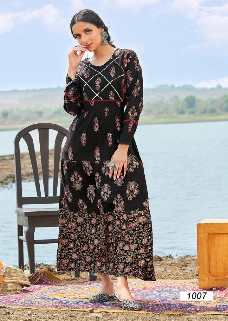 Atasi Women's Designer Anarkali Black Salwar Suit Ethnic Indian Cotton  Dress-10 - Walmart.com