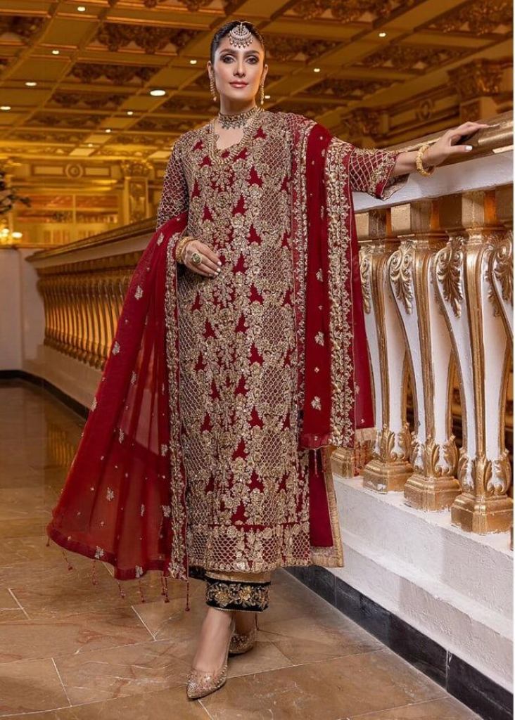 red color designer salwar suit – Joshindia