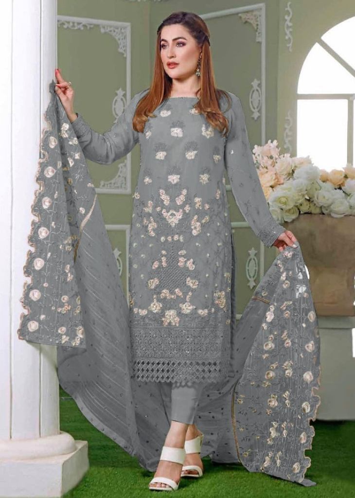 Grey Salwar Suit- Buy Latest Grey Color Salwar Kameez Online