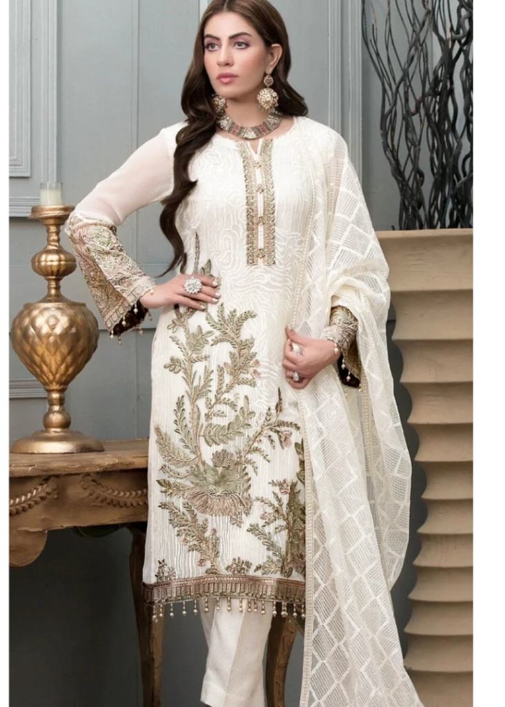 ZIAAZ DESIGNS SHAHNAZ VOL 5 D NO 7773 YELLOW COTTON SEMI STITCH SUITS