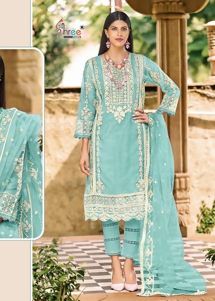 Deep Ocean Blue Designer Embroidered Party Wear Pant Suit | Saira's Boutique