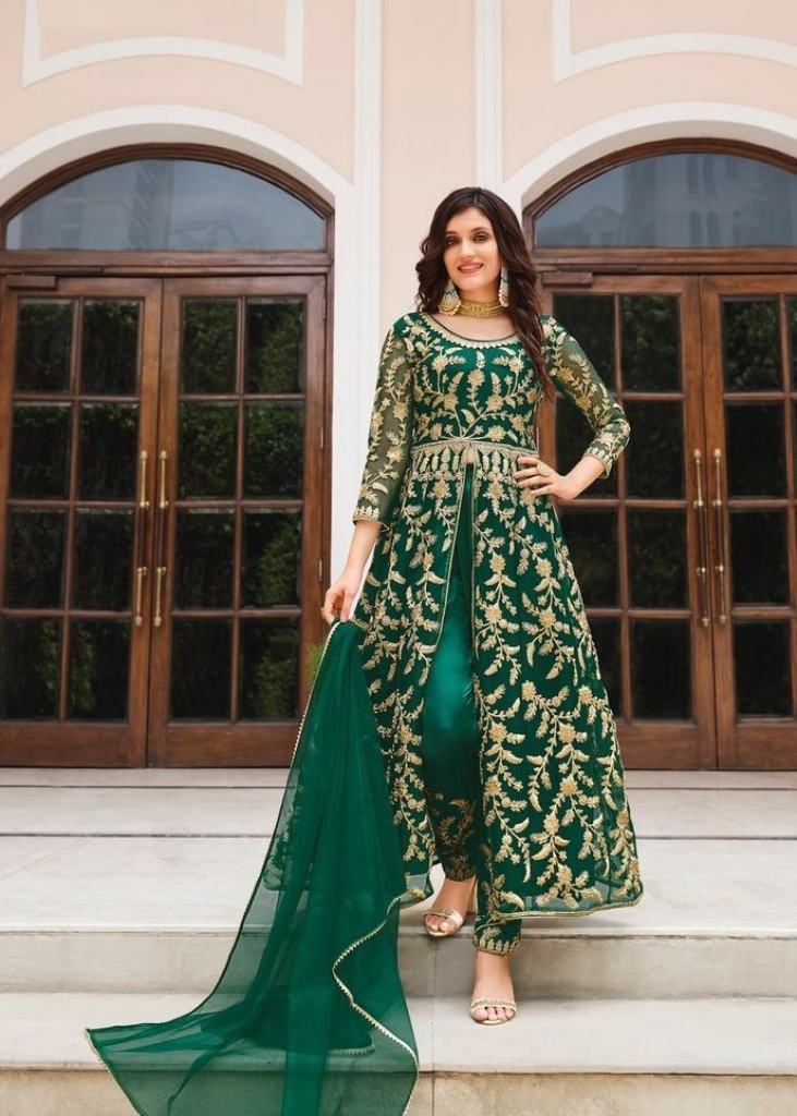Beautiful Function Wear Green Color Rayon Thread And Sequence Work Full  Stitched Designer Salwar Suit - Fashion Mantra