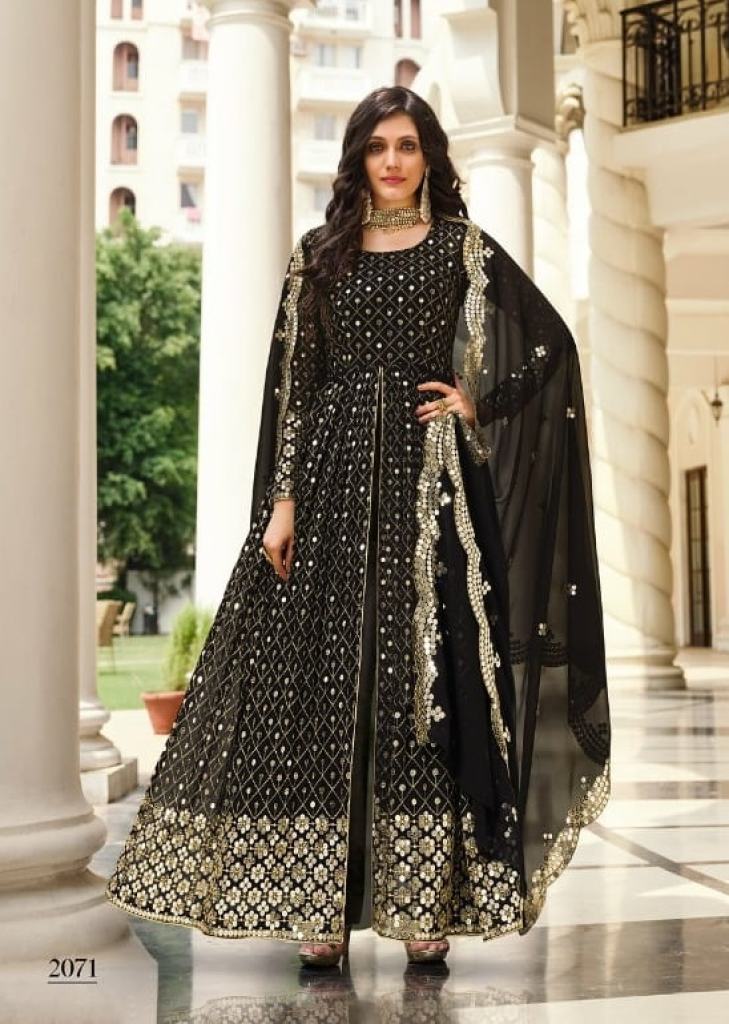 Buy Velvet Long Length Designer Anarkali Suit Online