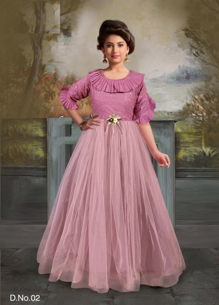 Purple Net Gown | Stylish Graceful Women Gowns