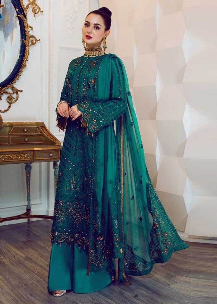 Georgette With Embroidered With Sequence Work Pakistani Suit Rama Color ...