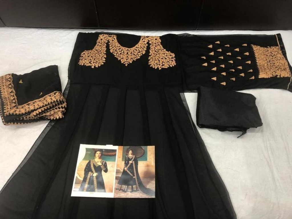 Black Color Weaving Zari Work Rangoli Silk Gown Dress, रेशमी गाउन - Shivam  E-Commerce, Surat | ID: 2850757098633