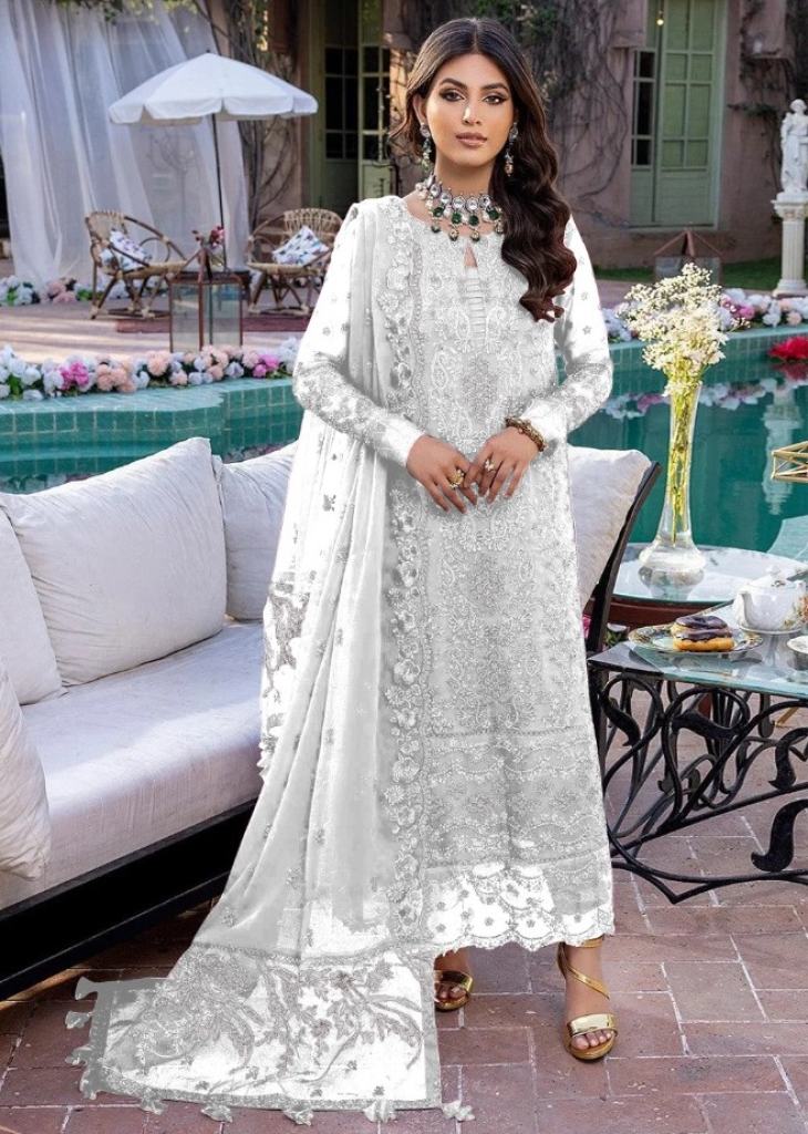 Pakistani Lawn Cotton Heavy Embroidered Suits 01 - SareesWala.com