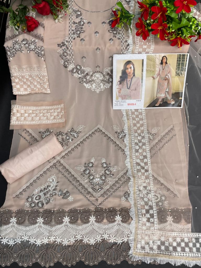 Designer Trendz Heavy Georgette Gota Patti & Diamond Work Wedding Wear Dress  Material for Women's at Rs 580 | ड्रेस मेटीरियल in Surat | ID: 22196345233