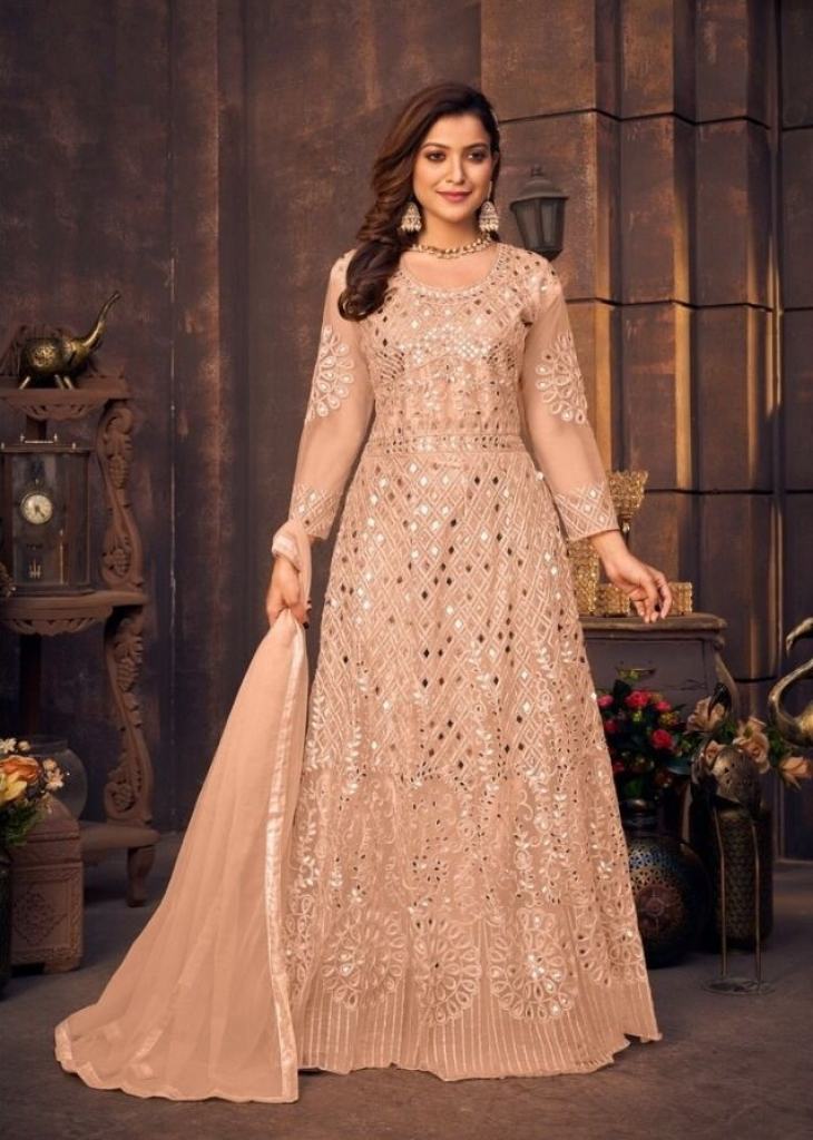 Buy Peach Color Indian Gown Online at Best Prices