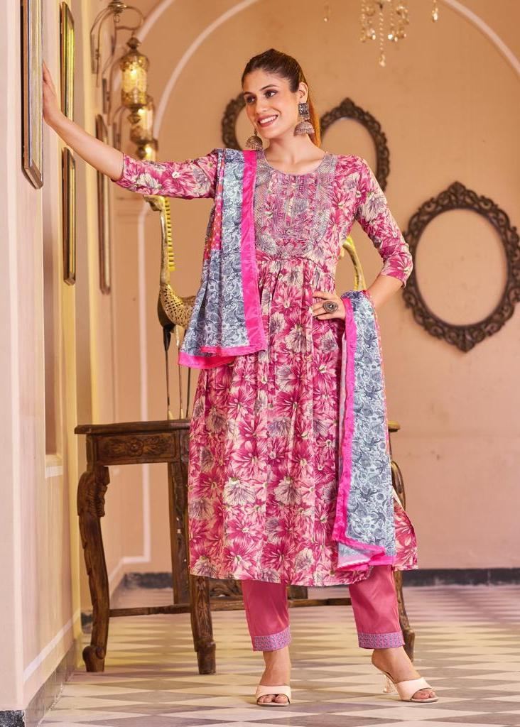 Pink mul-mul Chikankari Kurti – House of Aynaa Private Limited