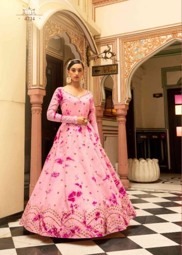 Anarkali Suits : Pink georgette plain long anarkali suit ...