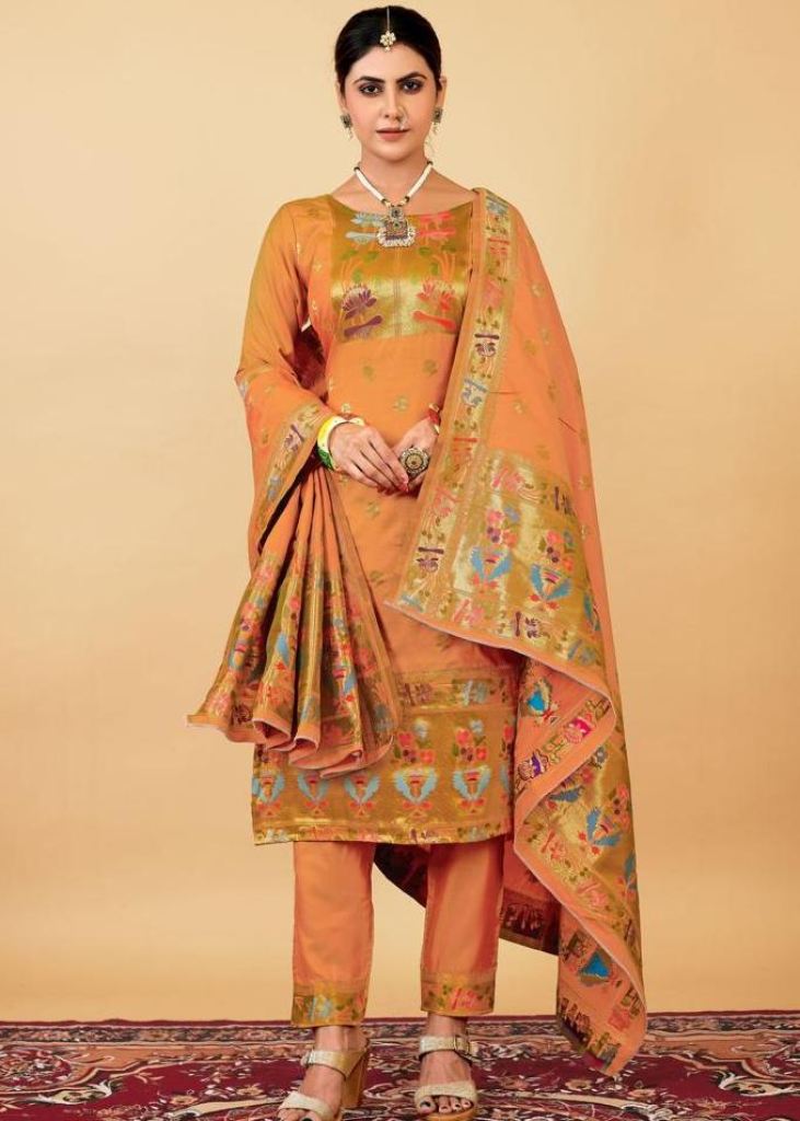 Smit Creation Asha Paithani Anarkali Style In Salwar Suit Collection