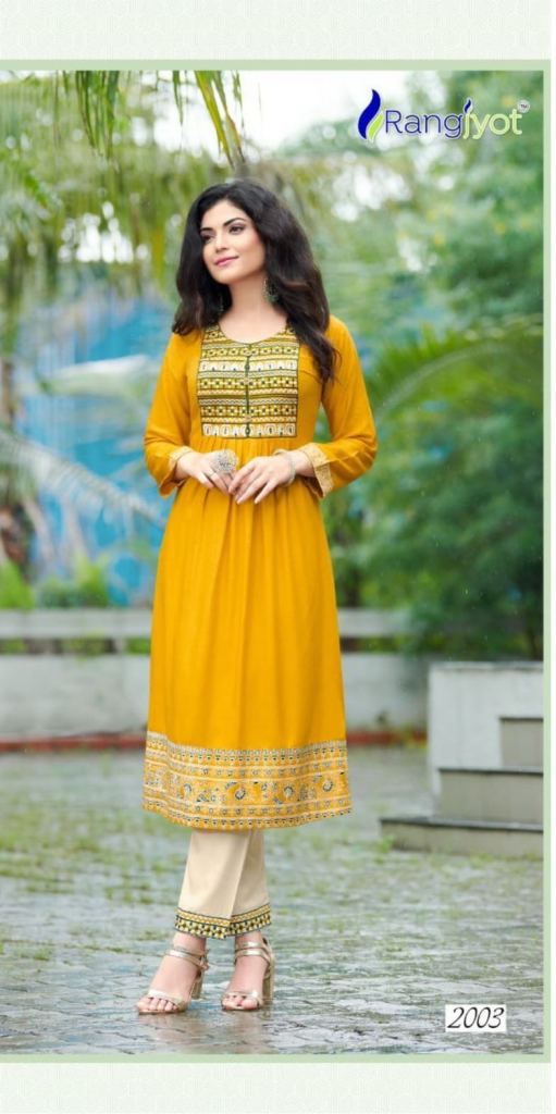 Buy Walk Street Women's Cotton Straight Yellow Color Kurta Kurti at  Amazon.in