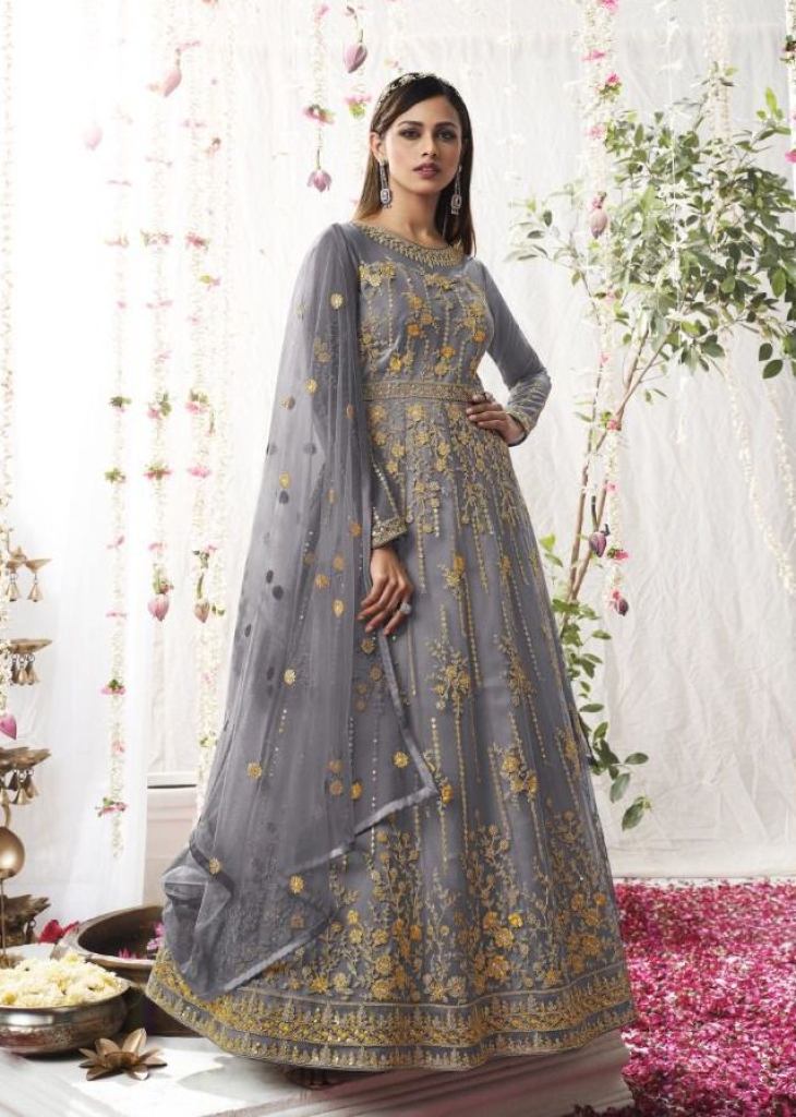 Ash Gray Salwar Kameez | Indian fashion, Indian party wear, Indian outfits