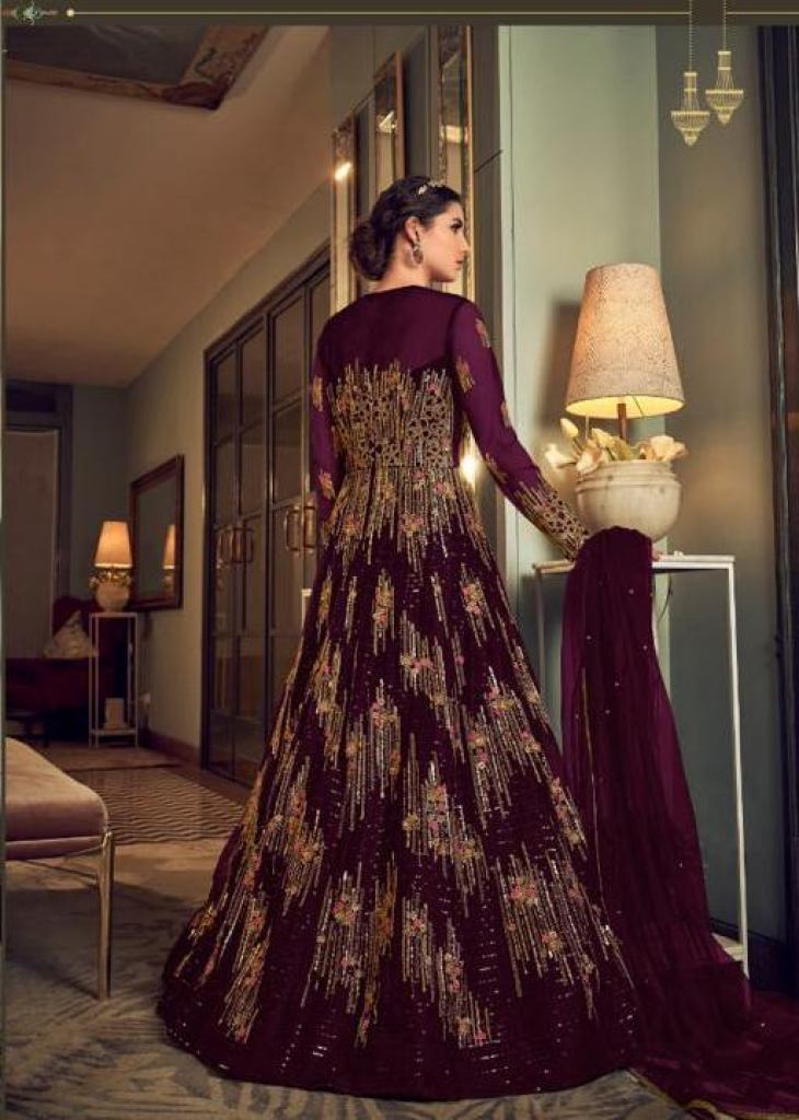 Buy online New Arrival Navy Blue Bangalore Silk & Georgette Anarkali Dress  Material from Suits & Dress material for Women by Style Mania for ₹3000 at  0% off | 2024 Limeroad.com
