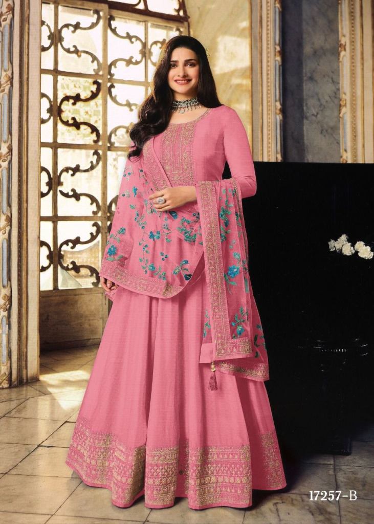 Benzer baby-pink cotton silk anarkali suit|WO-LS-186 – Benzerworld