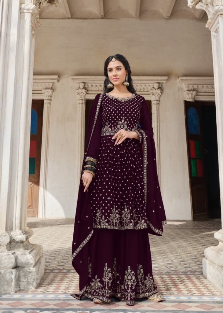 Palazzo Salwar Suits ,Palazzo Salwar Kameez Online Shopping USA: Lavender,  Maroon and Burgundy