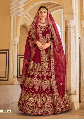 9000 Heavy Velvet With Fancy Dori Work With Zarkan Work Lehenga Choli Maroon Color DN 3010