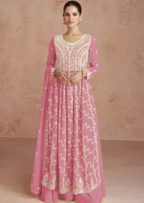 Aashirwad Creation Gulkand Inaya Real Georgette Nayra Cut Suit Pink Color DN 9624