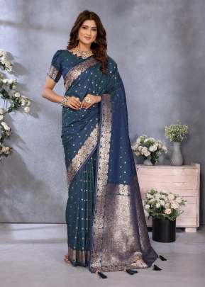 Bindu Unique And Trendy Summer Special With Beautiful Gala Weaving Soft Work Banarasi Silk Saree Rama Color 