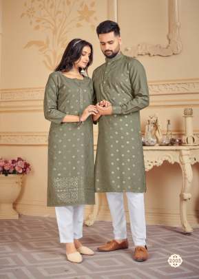Couple Goal Vol 2 Pure Cotton with Foil Print Butti  Couple Collection Gray Color