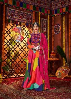 Demanding Navratri Garba Nights And Muslin Print With All Over Mirror Work Chaniya Choli Multi Color 