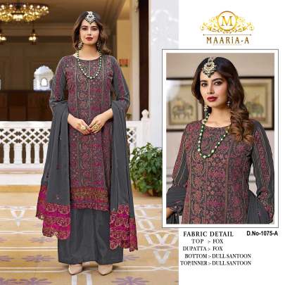 Designer Heavy Faux Georgette With Embroidery Sequence Work Pakistani Maaria A DN 1075