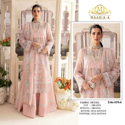 Designer Heavy Organza Embroidery Sequence Work With Moti Pakistani Maaria A Suit DN 1079