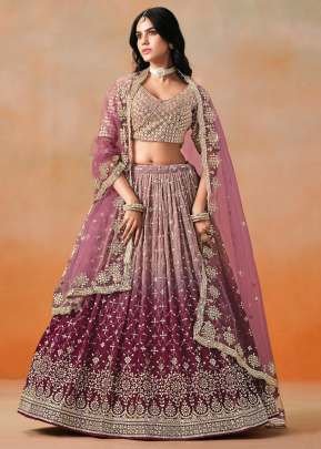 Exclusive Designer Wedding Lehenga Choli Georgette Zari and Multiple Sequence With Embroidery Work Maroon Color 