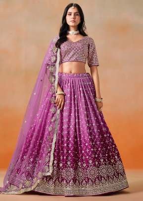 Exclusive Designer Wedding Lehenga Choli Georgette Zari and Multiple Sequence With Embroidery Work Rani Pink Color 