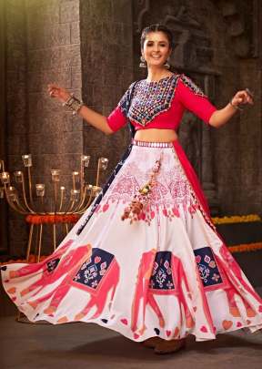 Exclusive Festival Wear Traditional Navratri Lehenga Choli White Color DN 2343