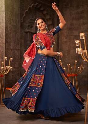 Exclusive Festival Wear Traditional Navratri Lehenga Choli Blue Color DN 2346