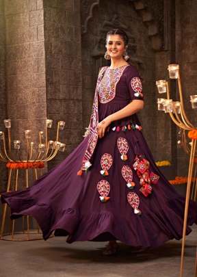 Exclusive Festival Wear Traditional Navratri Lehenga Choli Purple Color DN 2347