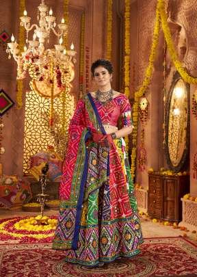 Exclusive Navratri For Garba Collection Organic Cotton And All Over Print With Aari And Foil Work Multi Color 