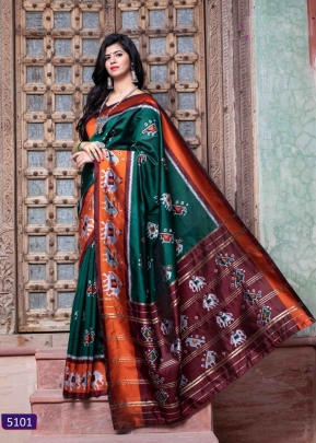 Exclusive Patola Silk Saree Patola Vol 1 DN 5101 Green