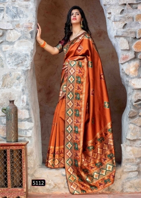 Exclusive Patola Silk Saree Patola Vol 2 DN 5112 Orange