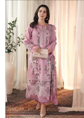 Exclusively Pakistani Festival Collection Heavy Cotton And Embroidery With Sequence Work Pakistani Suit Tea Pink Color DN 191 