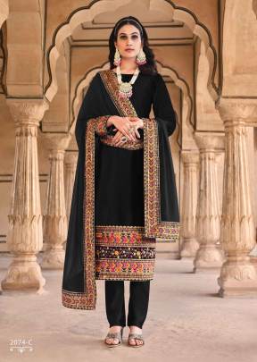 Excusive Wedding Velvet Salwar Kameez Black Color SN DN 2074