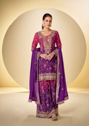 Experience timeless elegance with the Gulkayra Kanika Collection, crafted from luxurious Real Chinon fabric with beautiful digital prints and delicate