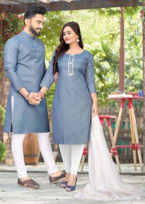 Festive Wear Pure Slub Cotton Fabric With Silver Weaving Lining Couple Collection Fantasy Grey Color