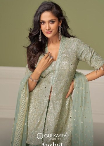 Gulkayra Designer Aashvi Real Georgette With Embroidery Work Top Bottom With Dupatta Salwar Suit