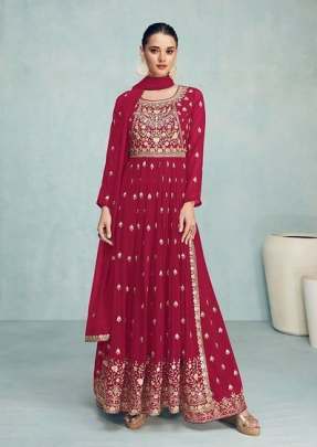 Gulkayra Designer Nayra Vol 6 Georgette Embroidered Nayra Cut Suit Pink Color DN 7206