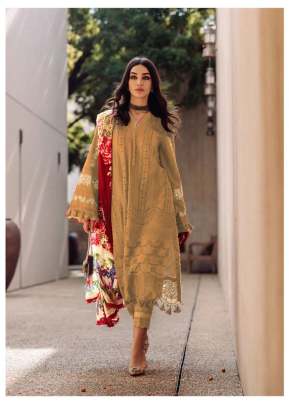 Heavy Cotton With Embroidery Work Pakistani Suit Chiku Color DN 152