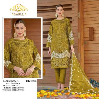 Heavy Organza With Embroidery Sequence Work Pakistani Maaria A DN 1078