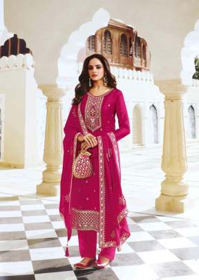 Jisa Sanam Heavy Dola Silk Embroidery With Sequence Work Designer Suit Pink Color DN 13616 