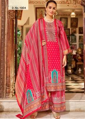 Karina Vol 2 Designer Readymade Pakistani Suit Pure Crape Silk With Digital Print Pink Color DN 1004