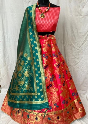 LFH Banarasi Lehenga Choli Vol 2 Dark Pink