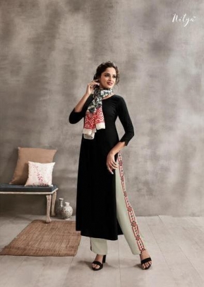 LT NX VOL 39 Fancy Designer Kurtis With Palazzo DN 3908 Black